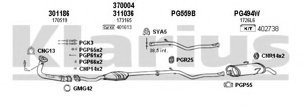 KLARIUS 630658U Exhaust System
